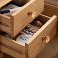 thumbnail image 5 of Gamvdout Cabinet Knobs 2Pcs Plum Blossom Shaped Log Single Hole Drawer Handle Wooden Cabinet Wardrobe Door Children'S Room Solid Wood Handle Beech Copper Foot, 5 of 6