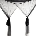 thumbnail image 4 of 4 Corners Post Canopy Bed Curtain for Girls Boys Adults - 4 Opening - Princess Bedroom Decoration, 190x210x240cm, Black, 4 of 9