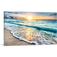 thumbnail image 1 of ARTCANVAS Beach Sunrise Waves Canvas Art Print - Size: 18" x 12" (0.75" Deep), 1 of 9