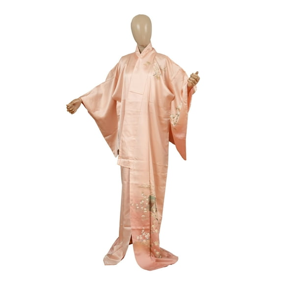DEAR VANILLA Authentic Traditional Japanese Homongi Kimono for Women Silk Robe Made in Japan KMH-0099
