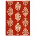 thumbnail image 2 of Safavieh Courtyard Jenny Medallion Indoor/Outdoor Area Rug, Red/Natural, 4' x 5'7", 2 of 9