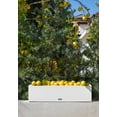 thumbnail image 5 of Veradek Block Series Trough 36" Plastic Planter - White, 5 of 14