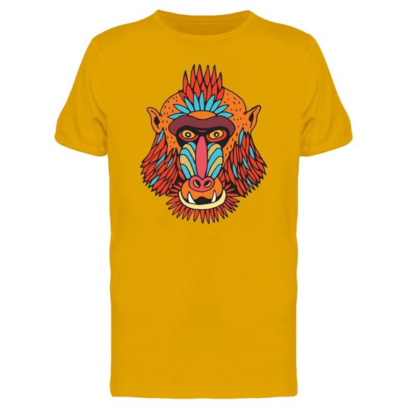 Monkey With Fangs Tribal Head Tee Men's -Image by Shutterstock