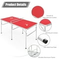 thumbnail image 2 of Costway Table de Tennis de Table Pliante Portable 60 Pouces avec Accessoires Jeu Intérieur Rouge, 2 of 10