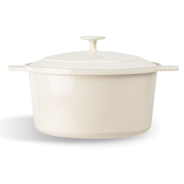 Gotham Steel Cream 5 Quart Ultra Nonstick Lightweight Dutch Oven Dishwasher and Oven Safe