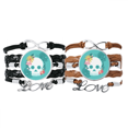 thumbnail image 1 of México no muertos cráneo ilustraciones Pulsera pareja de cuerdas de cuero Unbranded M, 1 of 3