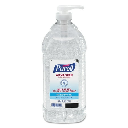 PURELL Advanced Hand Sanitizer Refreshing Gel for Workplaces, Clean scent, 2 Liter pump bottle, (Best Sanitizer In India)