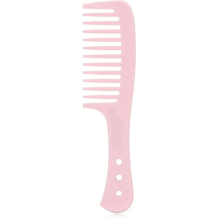 Wide Tooth Comb, Pink Detangling Comb, Hairdressing Comb for Home Salon, Large Tooth Shower Comb, Stylish Comb, Hairbrush for Styling, Hair Comb
