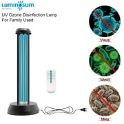 UV Sterilization Lamp, 38 Watt UV Disinfection Lamp with Remote Control 3 Timer, with Ozone