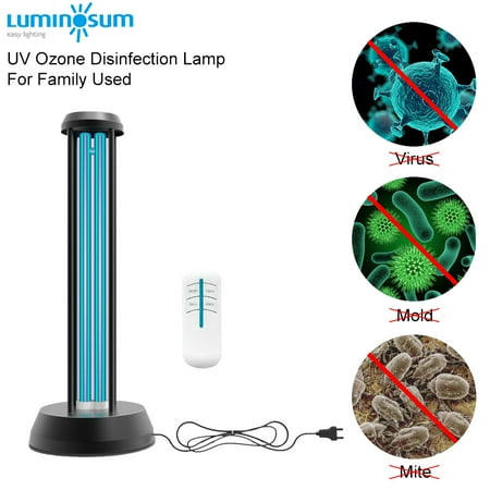 UV Sterilization Lamp, 38 Watt UV Disinfection Lamp with Remote Control 3 Timer, with Ozone