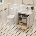 thumbnail image 5 of Ayna Decors Rooh 30 in White Bathroom Vanity Set with White Quartz Countertop | Ceramic Sink | 2 Soft Closing Doors | 1 Full Extention Soft Close Drawer | Brushed Nickel Hardware | AVR30WH3002, 5 of 10
