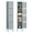 Gray（4 Legs）, variant on Fesbos Metal Lockers for Employees with Lock, Employees Locker Storage Cabinet with 4 Doors, Tall Steel Storage Locker for Gym, School, Office