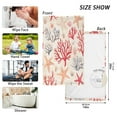 thumbnail image 6 of Yayeee 2 Pack Hand Towels for Bathroom 100% Cotton 16" x 28" Soft Absorbent Kitchen Towel, Retro Starfish, 6 of 7