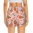 thumbnail image 2 of Lsque Painting Peach Printed Women's Running Shorts with Liner Pockets,Elastic Quick Dry Workout Athletic Gym Yoga Shorts,Womens High Waist Shorts-Small, 2 of 9
