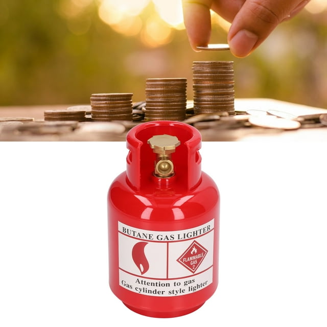 Gas Bottle Piggy Bank Large Capacity Plastic Simulation Fuel Gas Tank Money Bank