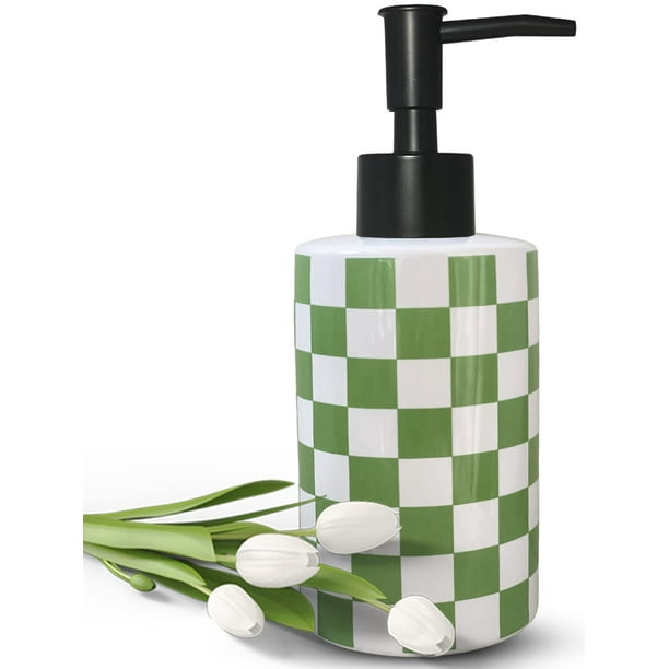 Dispensador de jabón UNBONSOUHAIT para baño y cocina, 350 ml, cerámica