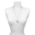 thumbnail image 3 of Delight Jewelry Goldtone Large Disc Letter - T - 3/4'' I Have Plans for You Engraved Cross Zoey Necklace, 28", 3 of 4