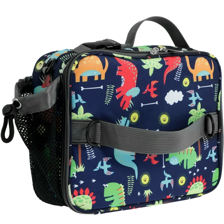 Lieonvis Lunch Box Kids,Insulated Lunch Box for Boys and Girls,Washable Lunch  Bag and Reusable Toddler Lunch Boxes for Daycare and School Dinosaur Camo  Space(Astronaut) 