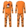 thumbnail image 4 of Family Halloween Pajama Set Long Sleeve Crew Neck, Soft Halloween Family Pajamas with Ghost Witch Hat Spider Web Print, Spooky Matching Halloween Pajamas Sleepwear, 4 of 4
