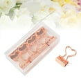 thumbnail image 3 of Miangastore 12Pcs Metal Binder Clips with Heart Shaped Handle Invoice Bill Clip Decorative Paper Clips Notes Letter Paper Clip for Office Home School(Rose Gold), 3 of 8