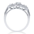 thumbnail image 2 of Pompeii 1ct Three Stone Diamond Halo Engagement Ring 14K White Gold (I/J,I2-I3), 2 of 2