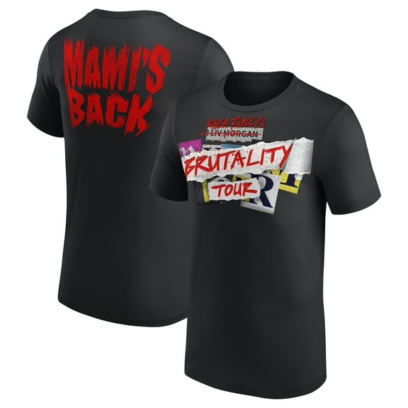 Men's Black Rhea Ripley Brutality Tour T-Shirt