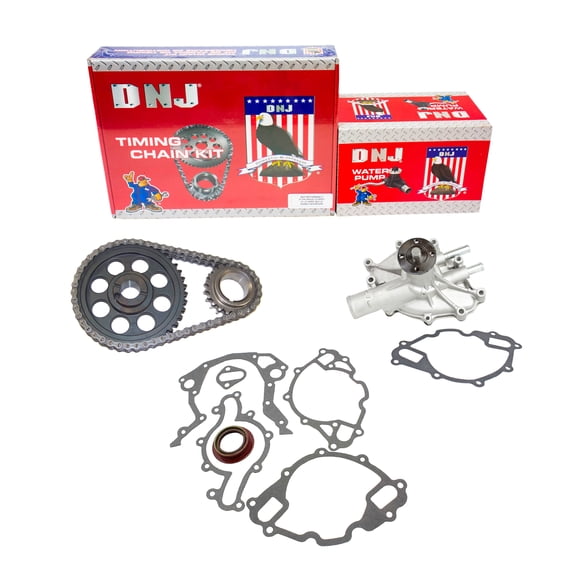 DNJ TK4113WP Timing Chain Kit with Water Pump Fits Cars & Trucks 87-97 Ford 5.0L V8 OHV 16V