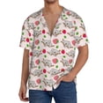 thumbnail image 3 of Sigee Cartoon Koala Bear Print Men's Shirts Casual Button Down Short Sleeve Summer Beach Shirt Hawaiian Vacation Shirts Tee Shirt-X-Large, 3 of 7
