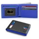 thumbnail image 1 of Cartera RUNBOX, delgada, de piel, plegable, con bloqueo RFID, color negro, 1 of 6