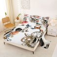 thumbnail image 2 of Castle Fairy Watercolor Floral Skull King Sheets 4pcs,Spring Garden Butterfly Bedding,Ivory Blush,1 Fitted Sheet,1 Flat Sheet and 2 Pillowcases, 2 of 6