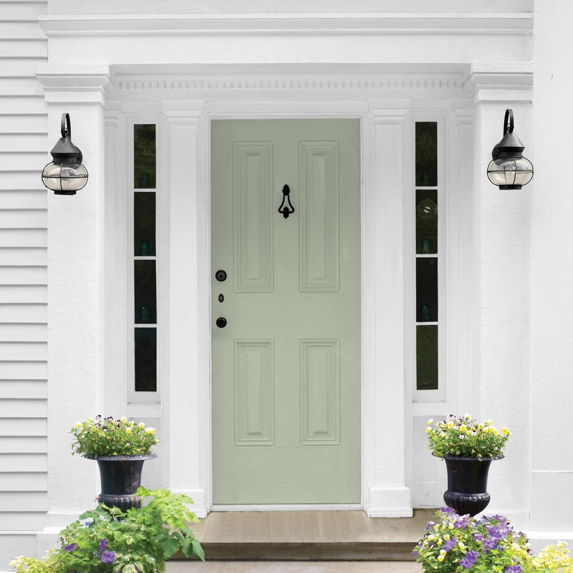 Glidden HEP Light Sage / Green Semi-Gloss Exterior Paint with Primer, 1 Gallon