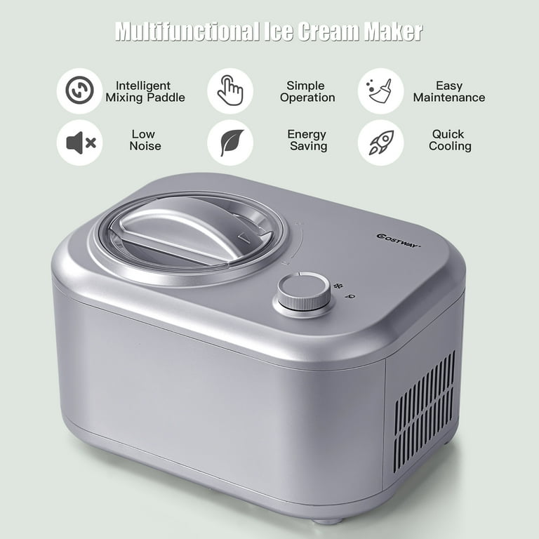  COSTWAY Ice Cream Maker, 1.1-Quart Automatic