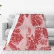thumbnail image 1 of Balery Red Meat Manta de Felpa Suave y Acogedora – Cobija de Franela Aterciopelada para Cama, Lavable y Cálida para Sofá, Mascotas, Transpirable-40"x30", 1 of 7