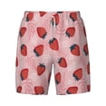 thumbnail image 4 of Lsque Mens Swim Trunks Strawberries Pattern - Bathing Suit Compression Liner - Beach Swim Shorts Swimwear - (S-3XL) - Stretch Quick Dry -Small, 4 of 9