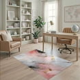thumbnail image 2 of ODIKA 4'x6' Ultra-Soft Area Rug, Marble Abstract With Gradient Gold Fleck Modern Luxury Motif None Washable, Bare feet friendly, Silk-Touch for Bedroom Home office, 2 of 7