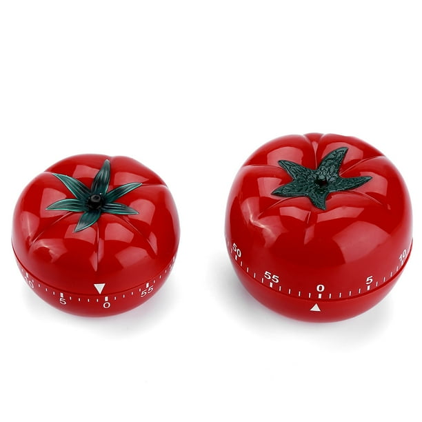 Temporizador de Cocina Ecomeon Mecánico en Forma de Tomate 60 Minutos ABS Rojo 7,2 cm x 5,5 cm