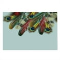 thumbnail image 2 of Peacock Cutting Board, Colorful Peacock Feathers Vibrant Universal Link Bohemian Theme, Decorative Tempered Glass Cutting and Serving Board, Large Size, Multicolor, by Ambesonne, 2 of 5