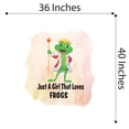 thumbnail image 4 of Watercolor Decal Just A Girl That Loves Frogs Bedroom Wall Decal for Children Pink Watercolor Paint Background Design Cute Themed Room Décor - Size: 36 In x 40 In, 4 of 5