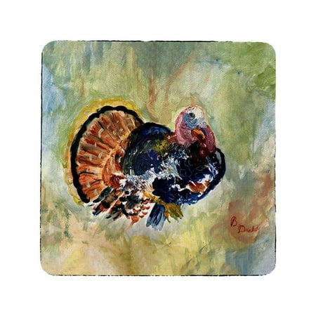 

Betsydrake CT1165 Colorful Turkey Coaster - Set of 4