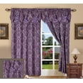 thumbnail image 1 of Penelopie Collection 2-Piece Drape Set with Attached Valance, Quality Fabric for Privacy and Sun Protection, 54 x 84 inches, Purple, 1 of 4