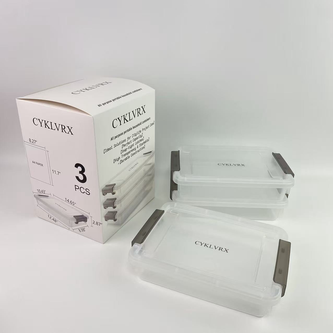 CYKLVRX All purpose portable household containers,Transparent Plastic Empty Multipurpose Tackle Box, First Aid, Sewing Kit, Arts Crafts Supplies Storage