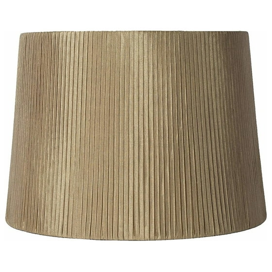 Urbanest Faux Silk Box Pleated Drum Lamp Shade 10x12x8 5 Gold