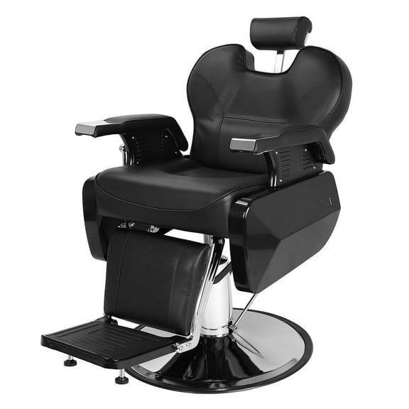 OverPatio All Purpose Hydraulic Recline Barber Chair Salon Beauty Styling Chair for Beauty Shop，Black