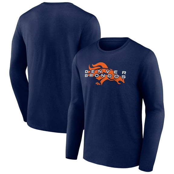 Men's Navy Denver Broncos Advance to Victory Long Sleeve T-Shirt