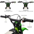 thumbnail image 3 of Lumiparty 24V Electric Off-Road Motorcycle, 250W Motor 13.6MPH Fast Speed Motocross Dirt Bike, Twist Grip Throttle, Metal Suspension, Air-Filled Tires, for Kids Teens Age 8+, Green, 3 of 8