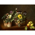 thumbnail image 4 of Henri Fantin-Latour 24x19 Black Modern Wood Framed Wall Art Titled - Still Life with Pansies, 4 of 6