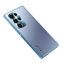 Case for Samsung Galaxy S24 Ultra Slim Fit, Luxury Shockproof Protective Thin Lightweight Metal Smoothly Anti-Fall Cover Compatible with Samsung Galaxy S24 Ultra Anti-Scratch Wireless Charging, Blue