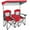 Red, variant on Gymax Folding 2-person Camping Chairs Double Sunshade Chairs w/ Canopy Turquoise