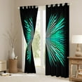 thumbnail image 3 of Erosebridal Black Green Curtains for Living Room, Geometric Stripe 30%-50% Blackout Curtains Set of 2 (38x45), 3 of 6