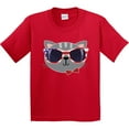 thumbnail image 3 of Inktastic 4th of July Girl Patriotic Cat Youth T-Shirt, 3 of 5